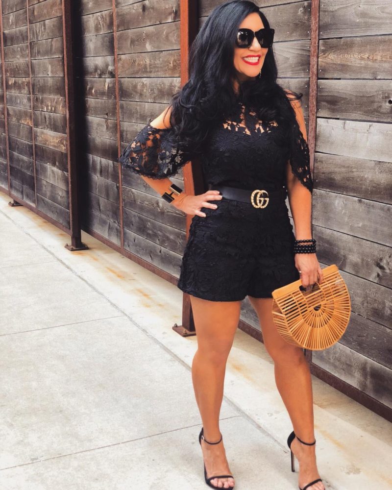Black Lace Romper - Peace Love Glam